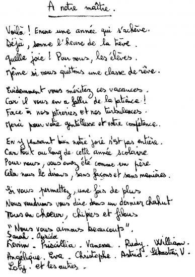 A NOTRE MAÎTRE